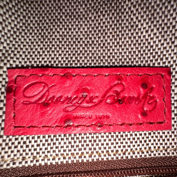 Dooney & Bourke Ostrich Embossed Leather Pocket Sac Hobo in Fuchsia NWT - Picture 11 of 11